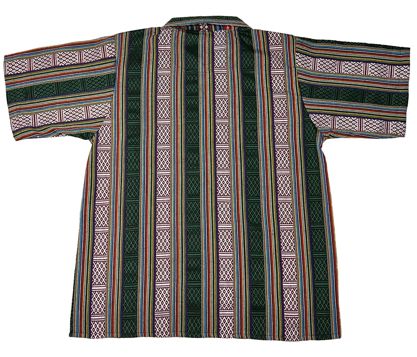 The Atitlán Guatemalan Tipico Short Sleeve Solid, 1/2 Zip Shirt
