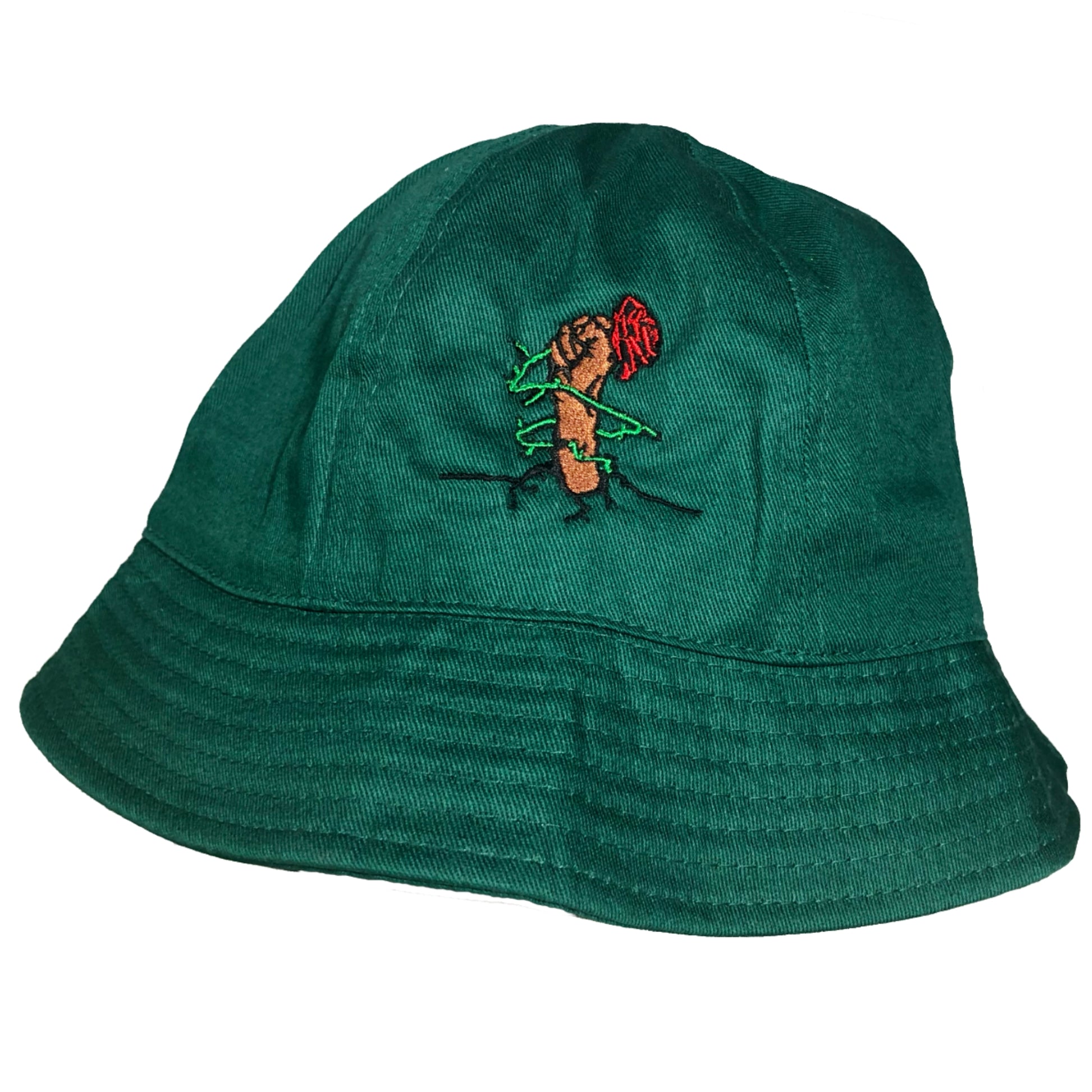 Long Live The Rose Forest Green Mushroom Hat - LOTTAWORLDWIDE