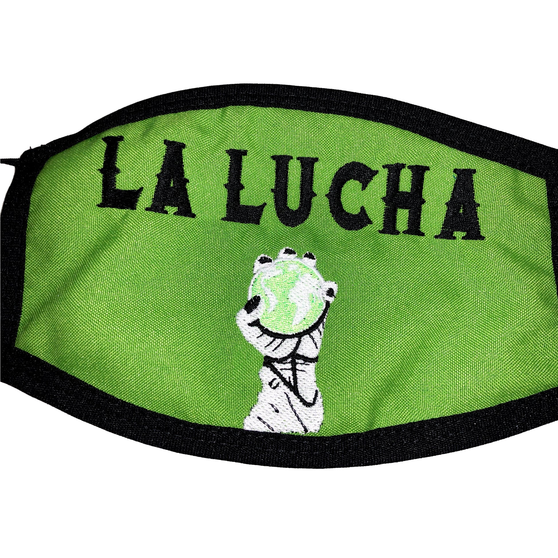 Neon Green La Lucha Face - Mask - LOTTAWORLDWIDE