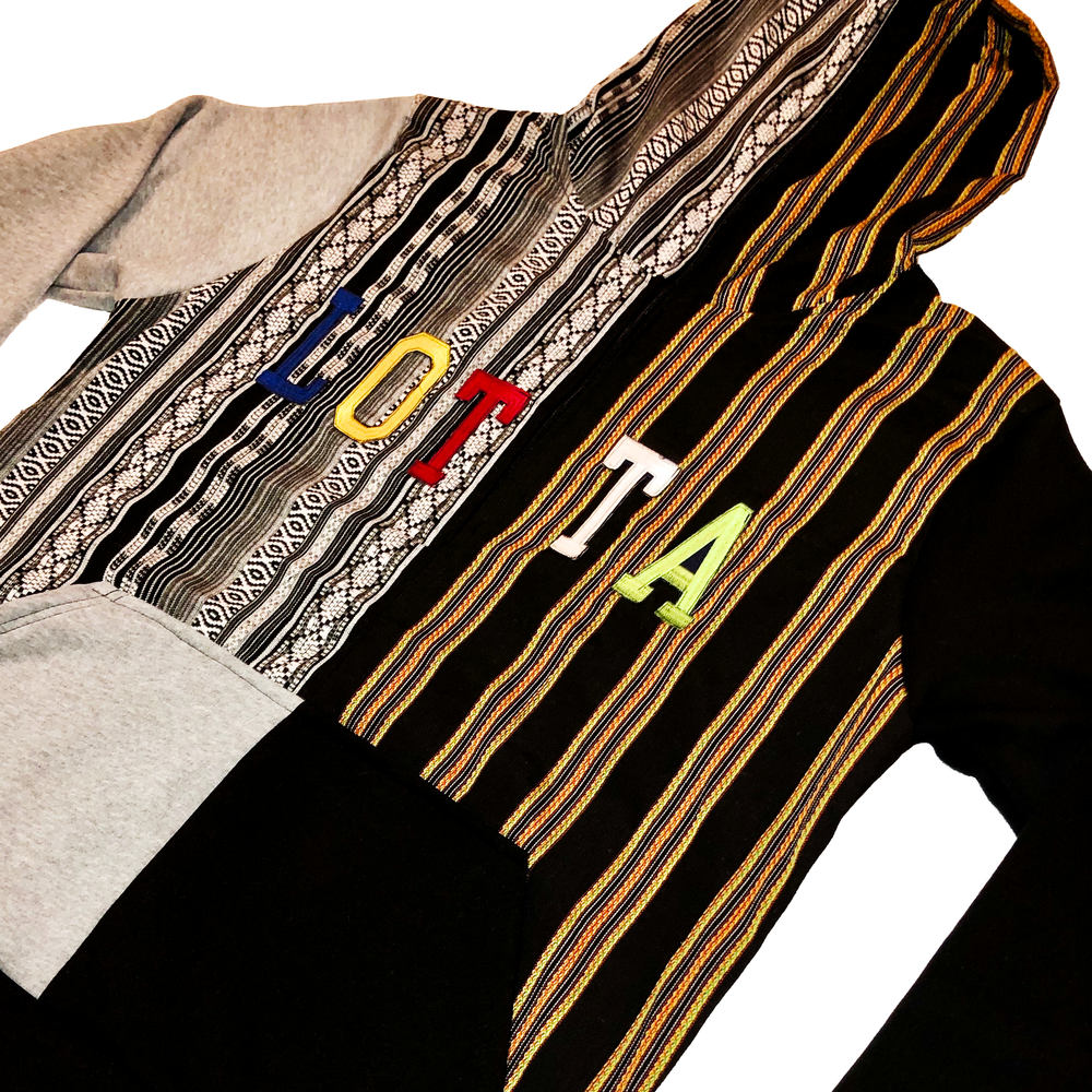 Maya Multi Color Letterman Hoodie - LOTTAWORLDWIDE